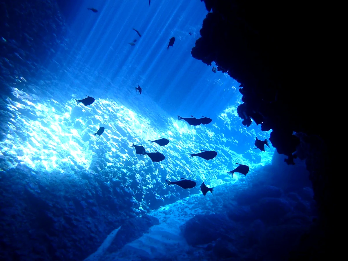 綠島藍洞｜柚子湖秘境海蝕洞，陽光穿透海水折射藍光｜Blue Cave at Youzihu, Green Island