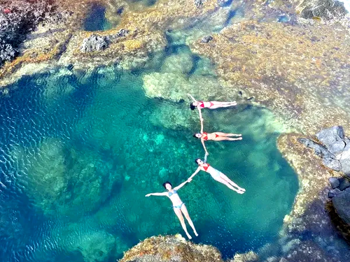 綠島翠湖｜柚子湖旁藍綠色秘境海蝕池｜Jade Lake tidal pool, Green Island