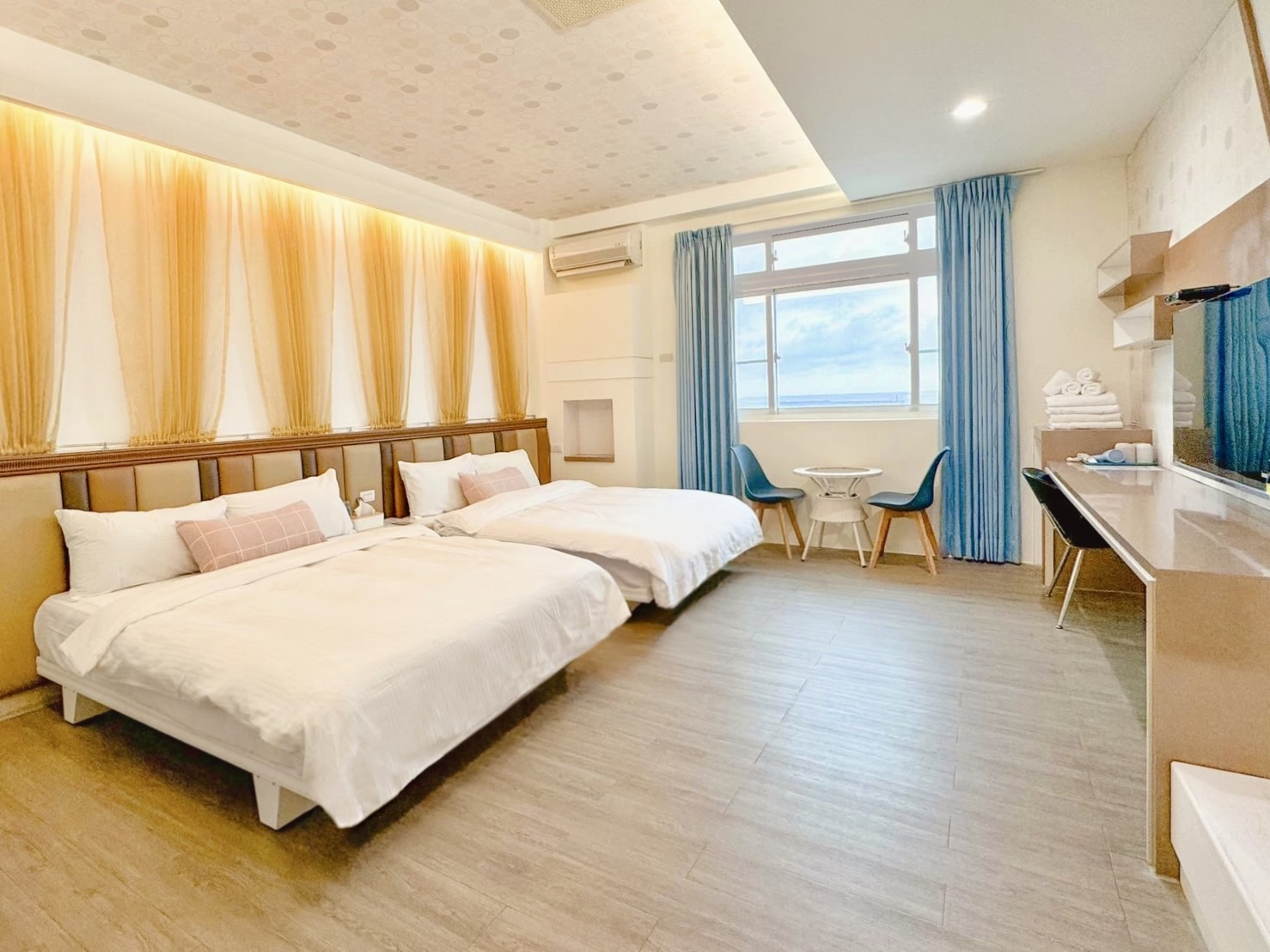 綠島海灣會館海景雙床大套房｜面海套房兩人首選｜Bay Resort Ocean-view Double Suite, Green Island